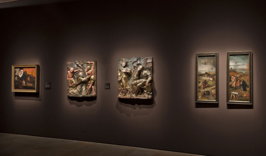 Vista de la exposición "El diablo, tal vez. El mundo de los Bruegel" en el Museo Nacional de Escultura