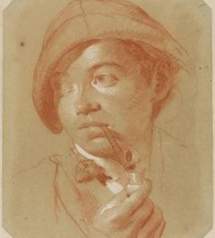 Obras maestras del dibujo: Lorenzo Tiépolo. Joven fumando, 1770-1779