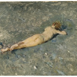 Mariano Fortuny. Desnudo en la playa de Portici, 1874. Museo Nacional del Prado