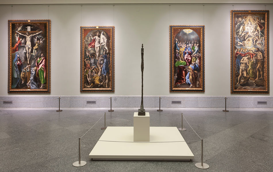 Imagen de las salas de exposición. © Alberto Giacometti Estate / VEGAP, Madrid, 2019 * Foto © Museo Nacional del Prado 