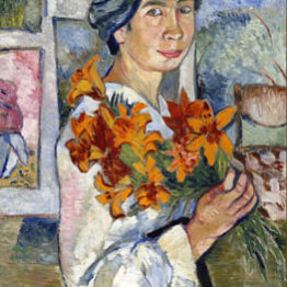 Natalia Goncharova. Bathers (panel izquierdo), 1922. Tretyakov Gallery, Moscú