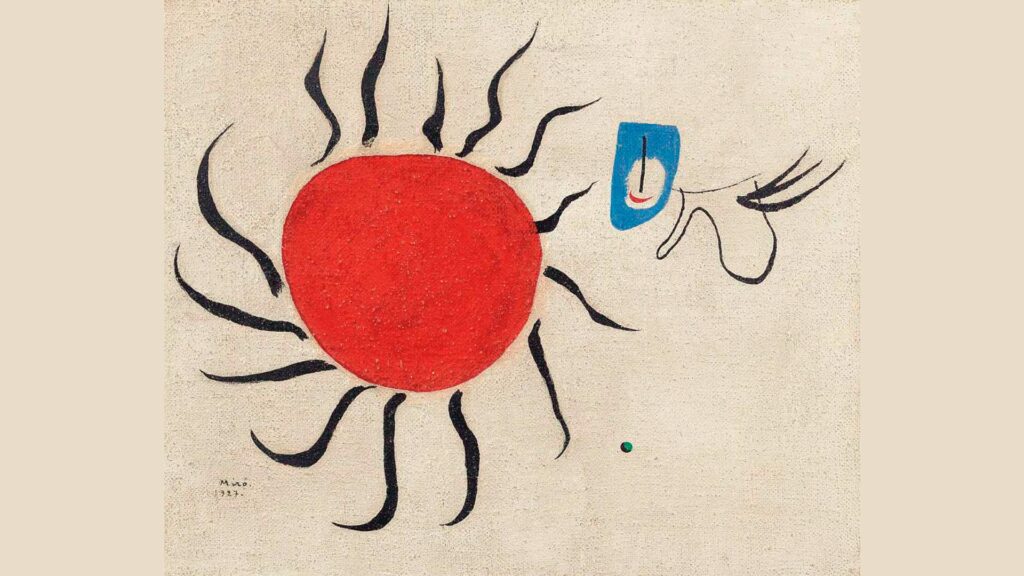 Joan Miró. Pintura (El sol), 1927. Cortesía The David & Ezra Nahmad Collection © Sucesió Miró, 2022