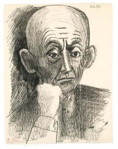 Pablo Picasso. Retrato de D.-H. Kahnweiler II (Portrait de D.-H. Kahnweiler II), 1957. Hermann und Margrit Rupf-Stiftung, Kunstmuseum Bern © Sucesión Pablo Picasso, VEGAP, Madrid, 2016