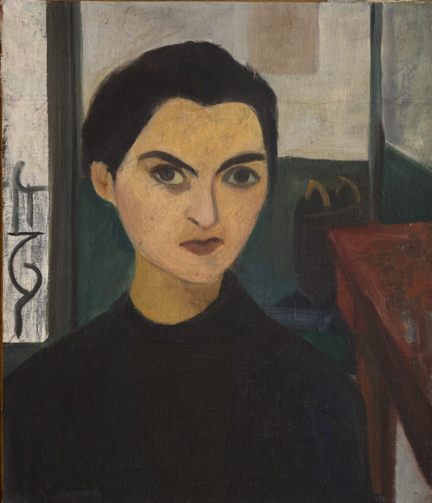 María Helena Vieira da Silva. Autorretrato, 1930. Comité Arpad Szenes – Vieira da Silva, París © María Helena Vieira da Silva, VEGAP, Bilbao 2025