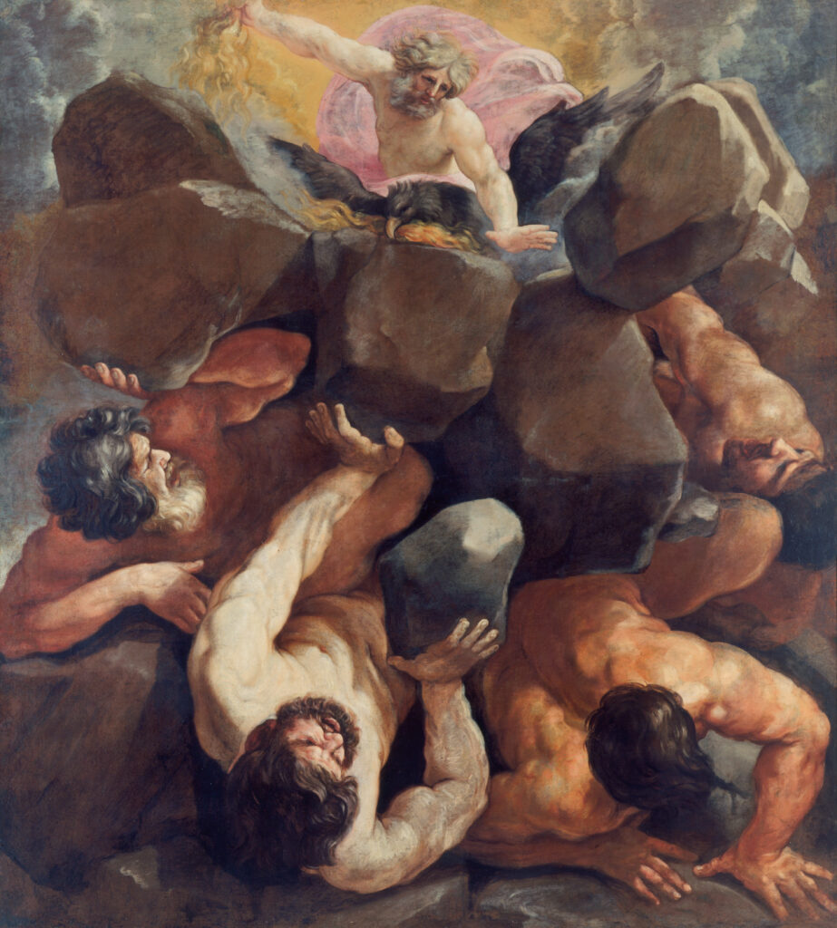 Guido Reni. La caída de los gigantes, 1637-1640. Palazzo Mosca. Musei Civici, Pésaro
