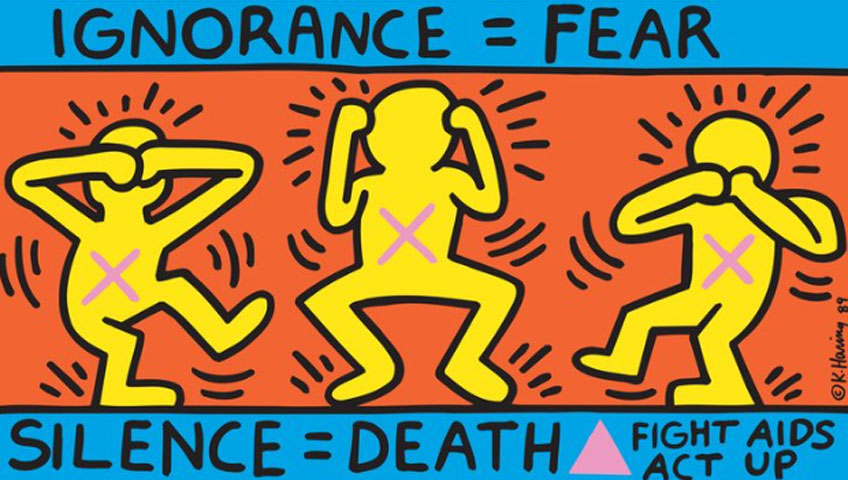 Keith Haring. Ignorance = Fear, 1989. Keith Haring Foundaton/ Collection Noirmontartproduction, París