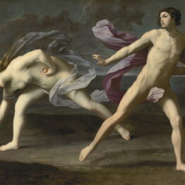 Hipómenes y Atalanta, en la Galería Central del Museo del Prado tras su restauración