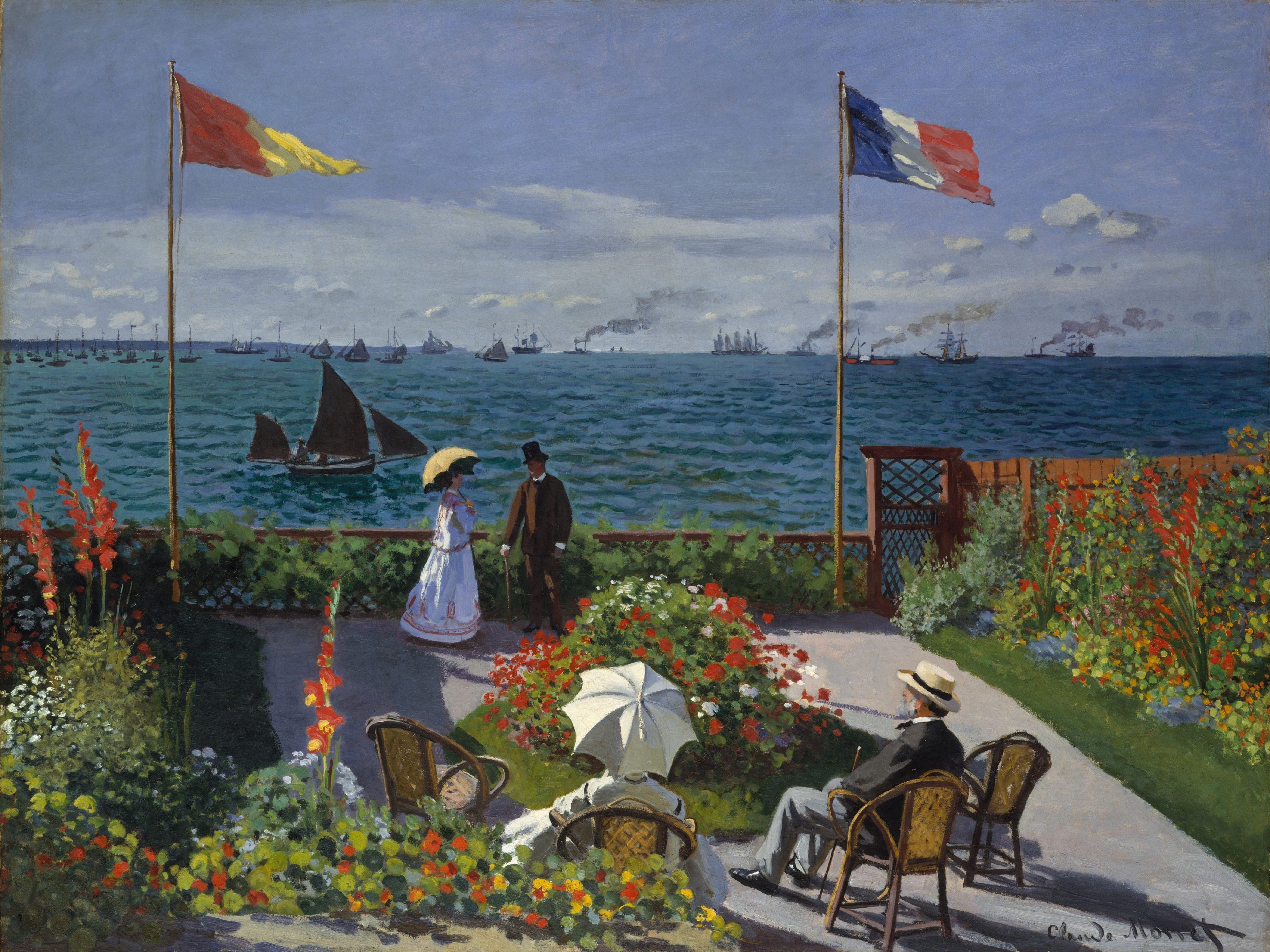 Monet. Terraza en Sainte-Adresse, 1867