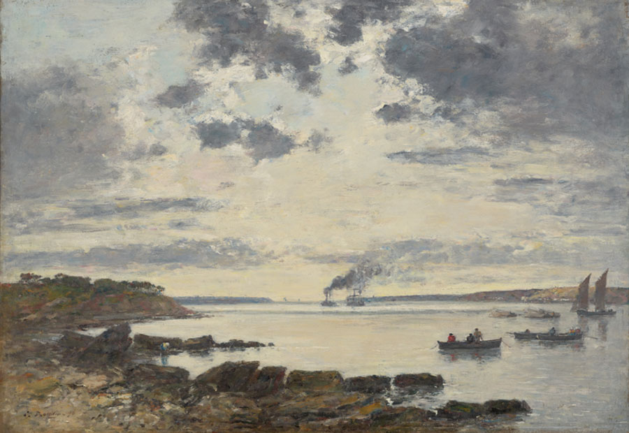 Eugène Boudin. Puerto de Brest, 1870. Portland Art Museum