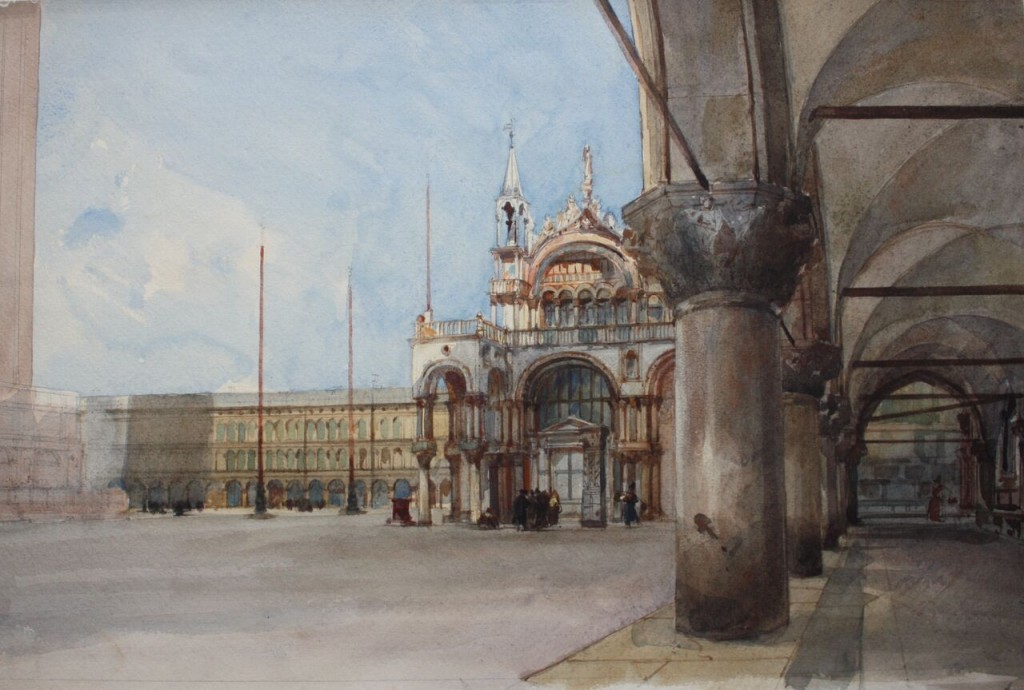 Eugenio Lucas Velázquez. Plaza de San Marcos. Venecia, 1868. © Museo Lázaro Galdiano