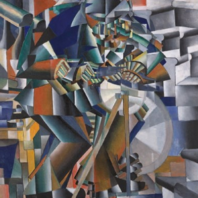 Kazimir Malevich. Messenslijper / Het principe van de flikkering, ca.1913, Yale University Art Gallery