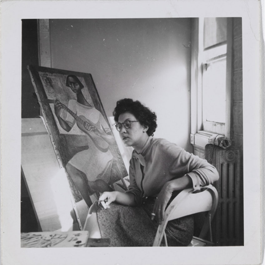 Charles White. Elizabeth Catlett in her studio. c. 1942. Colección privada. © The Charles White Archives