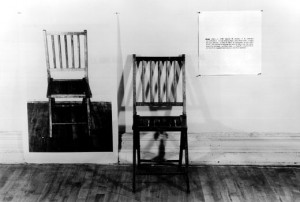 Joseph Kosuth. One and three chairs