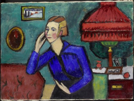 Gabriele Münter. Die blaue bluse (Frau Oscar Olson), 1917.