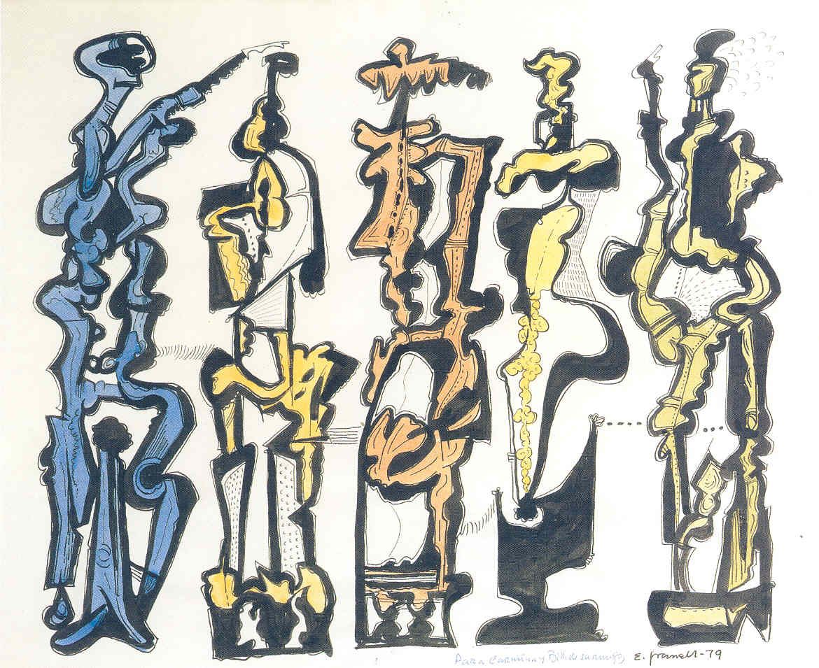 Eugenio Granell. Disputation, 1979. © Eugenio Granell, VEGAP, Madrid, 2025