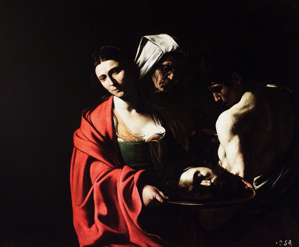 Caravaggio. Salomé con la cabeza del Bautista. Patrimonio Nacional