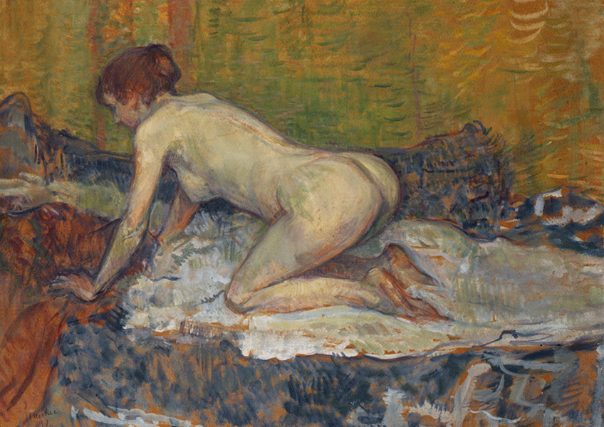 Henri de Toulouse-Lautrec. Desnudo de pelirroja agachada, 1897. San Diego Museum of Art