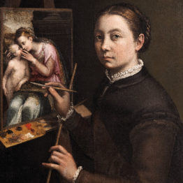Sofonisba Anguissola. Autorretrato ante el caballete, 1556-1557. The Castle ¬¬– Museum in Łańcut