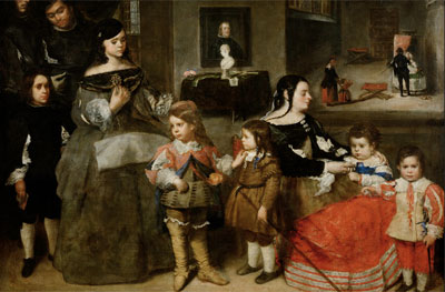 Juan Bautista Martínez del Mazo. La familia del pintor, 1664-1665. Viena, Kunsthistorisches Museum Wien, Gemäldegalerie