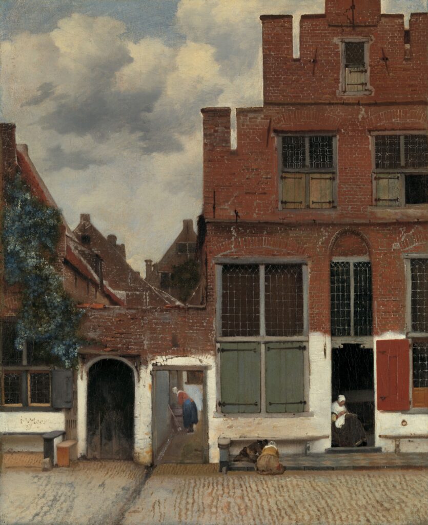 Vermeer. Vista de casas en Delft o la callejuela, 1658. Rijksmuseum Ámsterdam