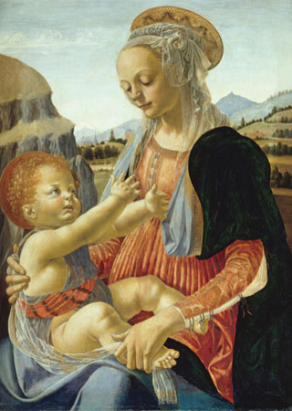 Andrea del Verrocchio. Madonna y niño, hacia 1470-1475. ©Staatliche Museen zu  Berlin, Gemäldegalerie / Christoph Schmidt 