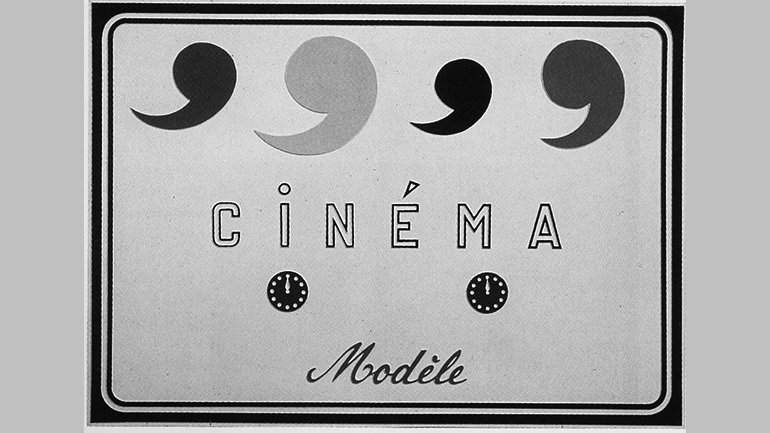 Marcel Broodthaers. Cinéma Modèle. Plancha de plástico moldeada al vacío y pintada, 1970