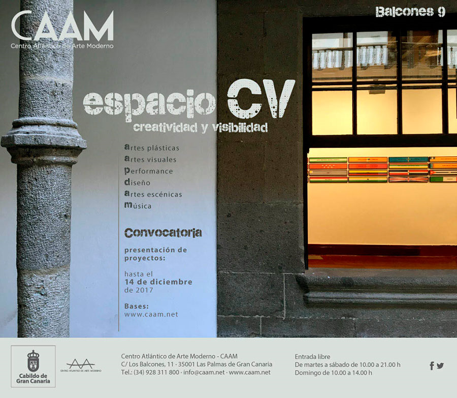 Espacio CV. Creatividad y visibilidad 2018. El CAAM abre convocatoria para exponer en sus salas en 2018