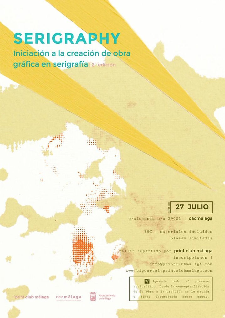 Iniciación a la creación de obra gráfica en serigrafía. Taller en el CAC Málaga