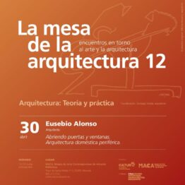 Abriendo puertas y ventanas. Arquitectura doméstica periférica. Conferencia de Eusebio Alonso en el MACA de Alicante