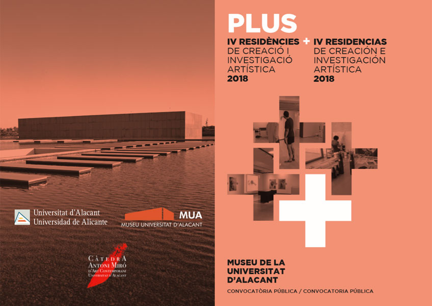 Residencias PLUS de creación e investigación en arte contemporáneo. Convoca el Museo de la Universidad de Alicante. Inscripción hasta el 10 de junio de 2018