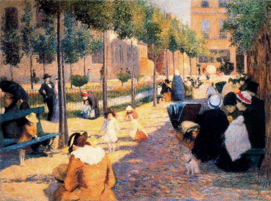 Federico Zandomeneghi. La Place d´Anvers de París, 1880. Galleria d´ Arte Moderna Ricci Oddi, Piacenza