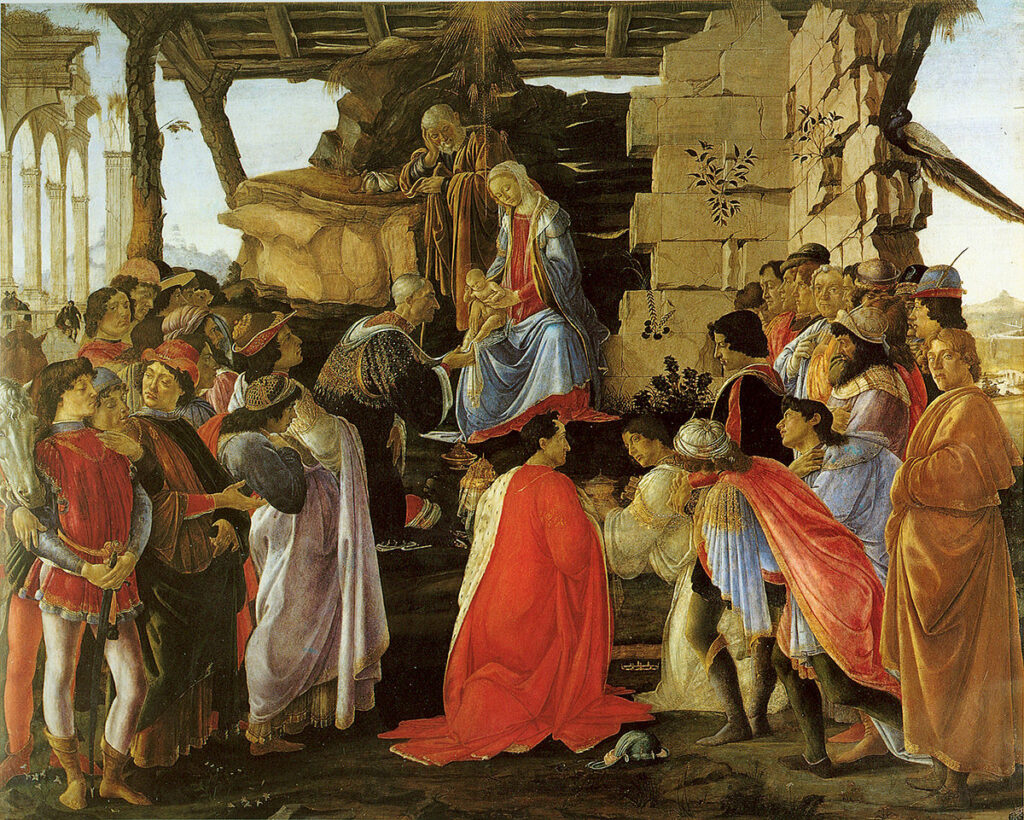 Sandro Botticelli. Adoración de los Magos, 1475. Galería Uffizi