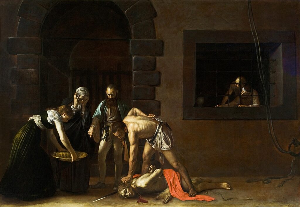 Caravaggio. La decapitación de San Juan Bautista, 1608. Concatedral de San Juan, La Valeta