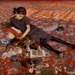 Felice Casorati. La chica de la alfombra roja, 1912. Colección particular
