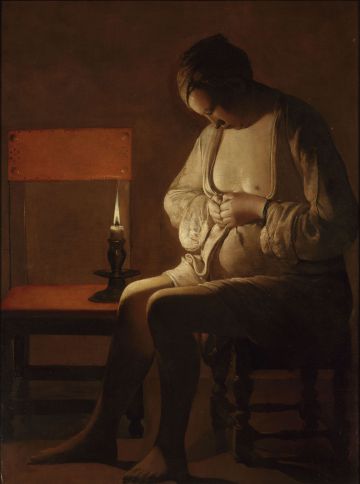 Georges de la Tour. Mujer espulgándose. Musée Lorrain, Nancy