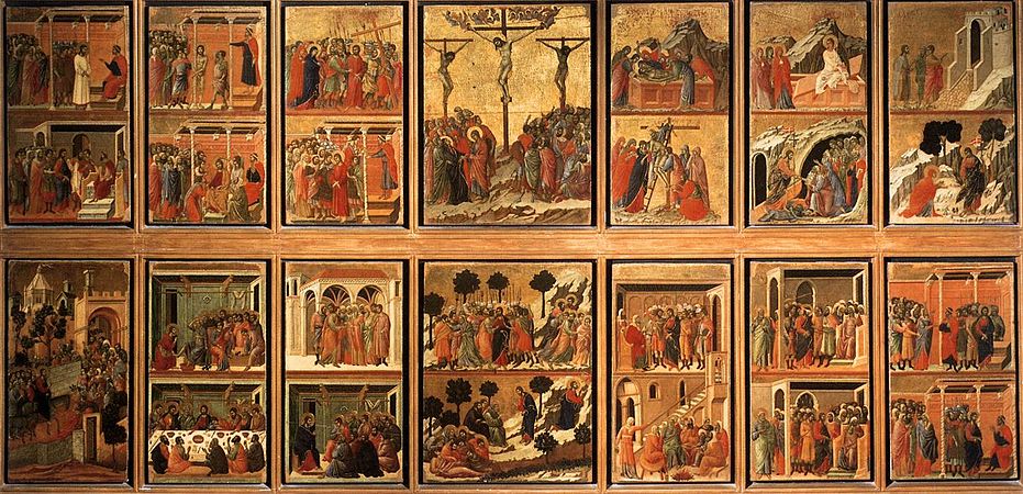Duccio. La Maestà, 1308–1311. Museo dell'Opera Metropolitana del Duomo, Siena
