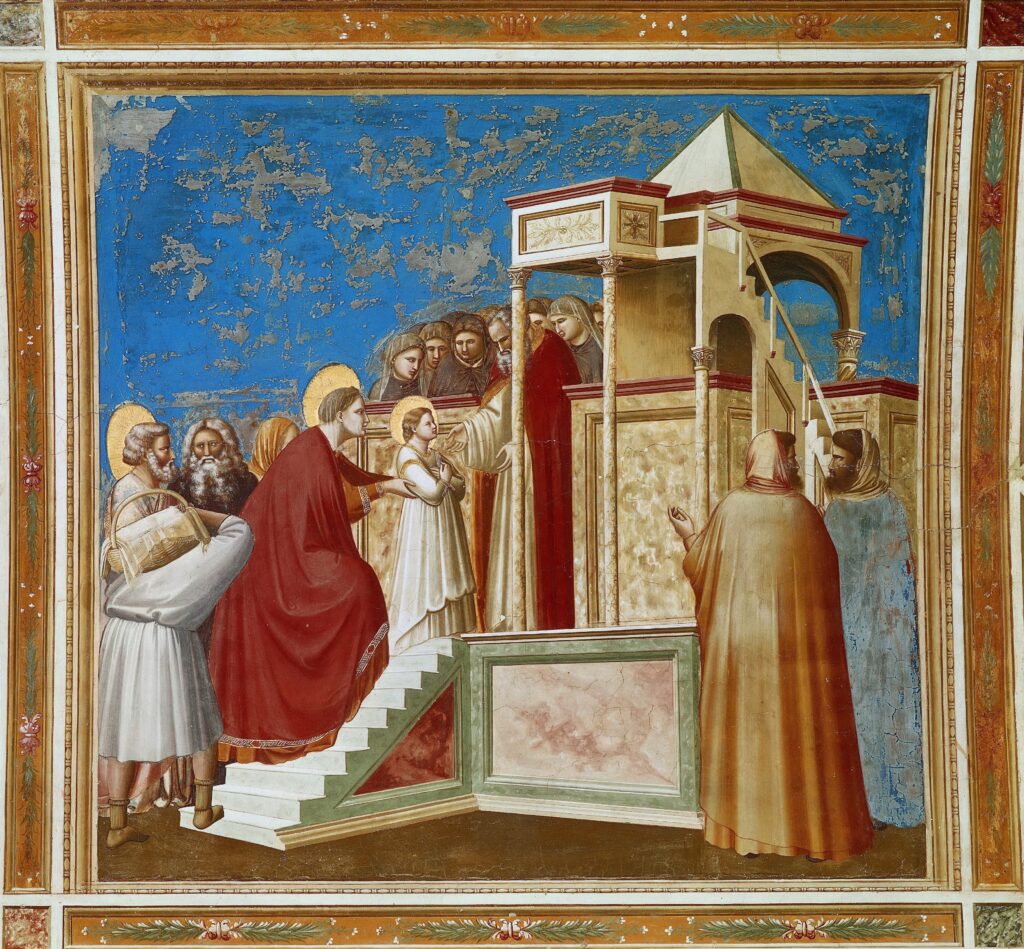 Giotto. Presentación de la Virgen en el Templo, 1305-1306. Capilla de los Scrovegni, Padua