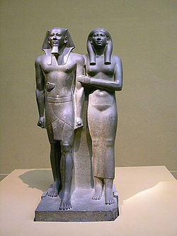 Micerino y su esposa. Museo de Boston