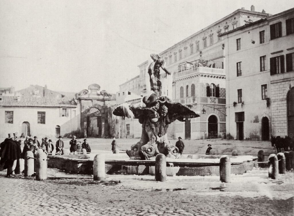 Altobelli y Mplins. Piazza Barberini, 1855-1860