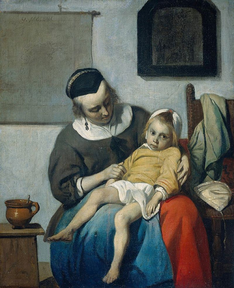 Gabriel Metsu. La niña enferma, hacia 1660. Rijksmuseum, Ámsterdam
