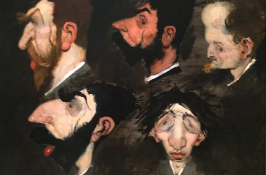 Antonio de la Gándara. El caballero de cabaret y cuatro artistas del Chat Noir, hacia 1884. MUDO, Musée de l´Oise, Beauvais
