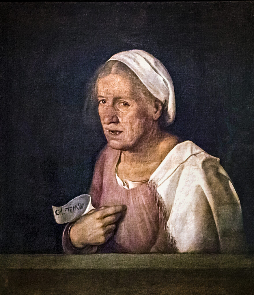 Giorgione. Retrato de una anciana, 1506. Galería de la Academia, Venecia