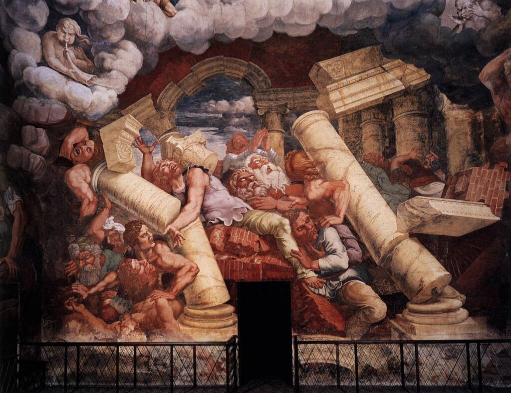 Giulio Romano. Caída de los gigantes. Palacio del Té, Mantua