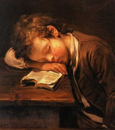 Jean-Baptiste Greuze. El escolar dormido, 1757