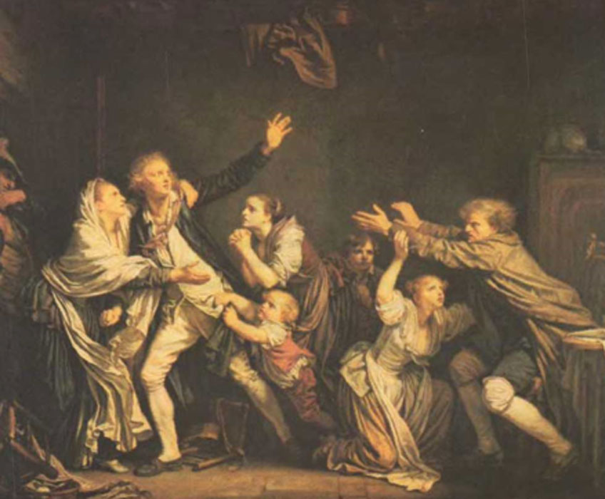 Jean-Baptiste Greuze. La maldición paterna, 1765