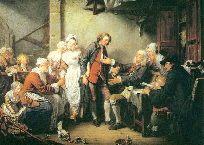 Jean-Baptiste Greuze. La boda pueblerina, 1761