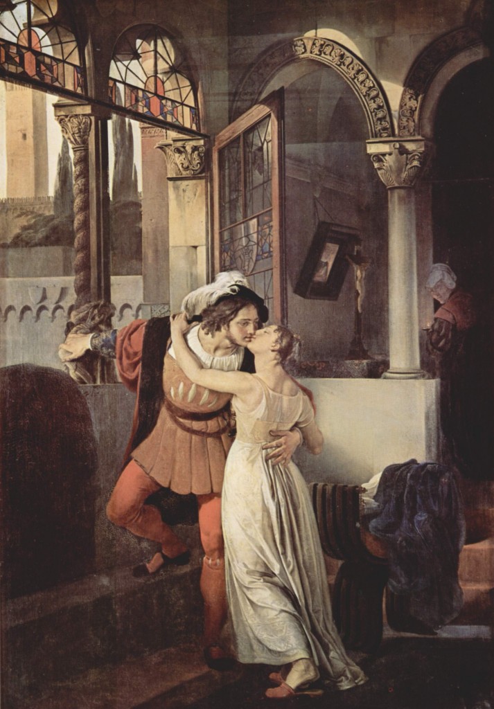 Francesco Hayez. Último beso de Romeo y Julieta, 1823