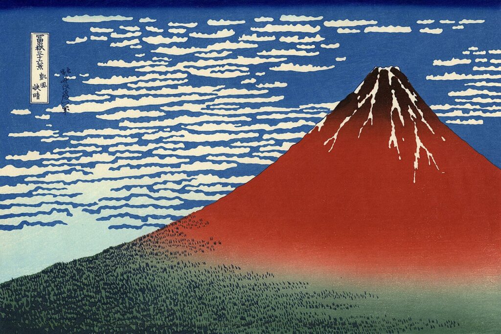 Hokusai. Fuji rojo, hacia 1829-1833. Metropolitan Museum, Nueva York 