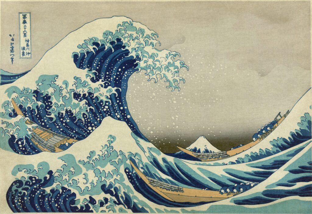 Hokusai. La gran ola de Kanagawa, 1830-1833. Metropolitan Museum of Art, Nueva York