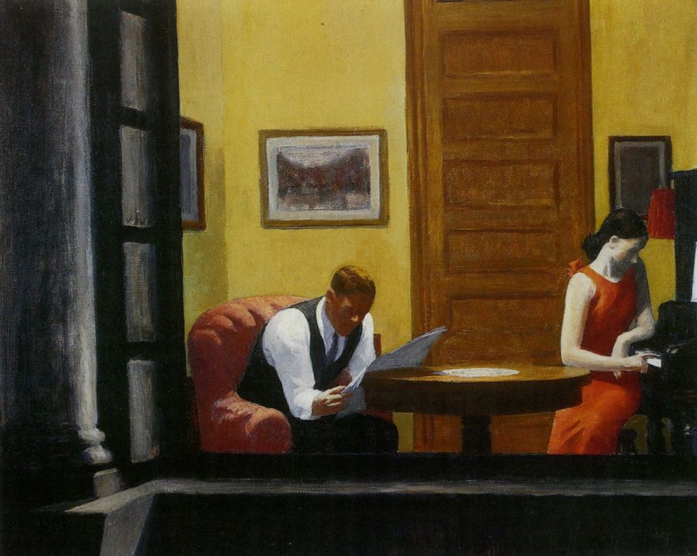Edward Hopper. Habitación en Nueva York, 1932. Sheldon Memorial Art Gallery, Lincoln